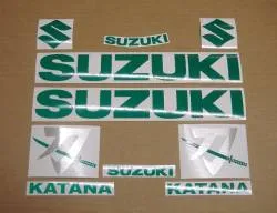 Green reflective stickers for Suzuki Katana