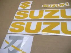Yellow reflective graphics for Suzuki Katana