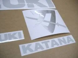 White reflective emblems for Suzuki Katana