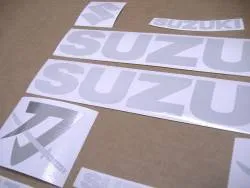 White reflective graphics for Suzuki Katana