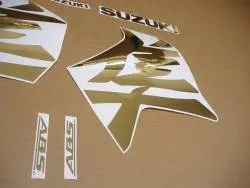 Suzuki Hayabusa new model M1 chrome gold kanji decals