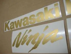 Satin gold decals for Kawasaki zx-6r ninja