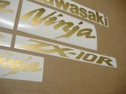 Golden matte emblems for Kawasaki zx-10r ninja