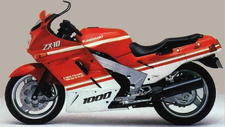 Decals for Kawasaki Tomcat ZX-10 1989 red version