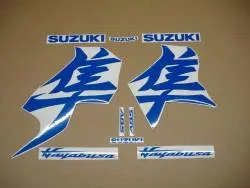 Suzuki hayabusa 2021 reflective blue stickers