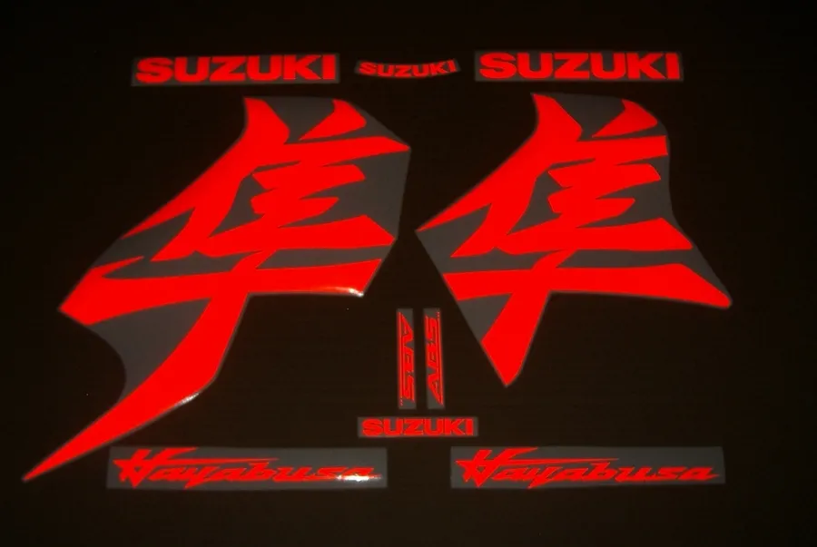 Suzuki hayabusa 3rd gen reflective red graphics