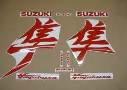 Suzuki hayabusa 3rd gen reflective red emblems