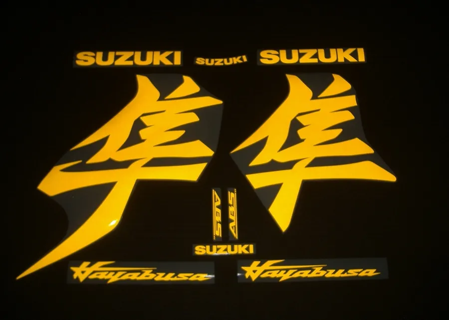 Suzuki hayabusa 2021 reflective yellow graphics