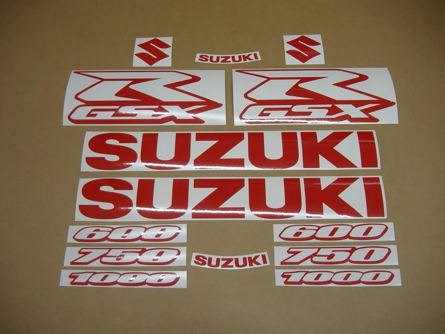 Suzuki gsxr 600 custom red decal set