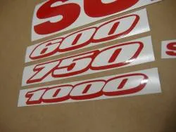 Red stickers for Suzuki gsx-r 750 srad