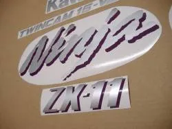 Kawasaki zx-11 ninja 1991 complete decals set
