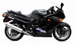 Decals for 1991 Kawasaki ZZR 1100 (ZX-11) black replica model