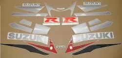 Suzuki GSXR 600 2003 silver labels graphics