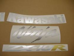 Kawasaki 10R 2007 blue stickers kit