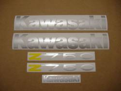 Kawasaki Z750 2004 black adhesives set