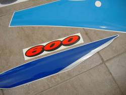 Suzuki gsx-r 600 1999 srad white blue stickers kit