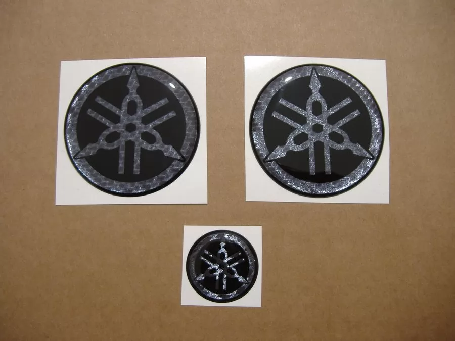Yamaha 3d gel silicone emblems badges carbon fiber r1 r6