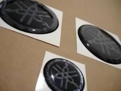 Yamaha 3d gel silicone badges stickers carbon fiber r1 r6 r125