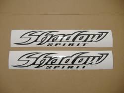 Honda shadow spirit black gas tank graphics set kit