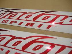 Honda shadow spirit chrome red gas tank stickers graphics set