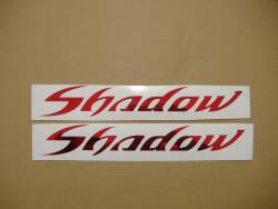 Honda Shadow Tank Decals Set In Chrome Red - Moto-sticker.com