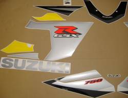 Suzuki GSXR 750 K5 yellow full decals kit