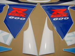 Suzuki GSXR 600 SRAD blue stickers