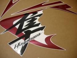 Suzuki Hayabusa 2008 white labels graphics 