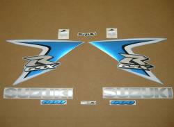 Suzuki GSXR 600 K8 white stickers set