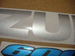 Suzuki GSX-R 600 2008 white stickers set