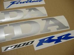 Honda 1000RR 2007 SC57 silver decal set