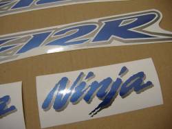 Kawasaki ZX12R 2001 Ninja silver stickers