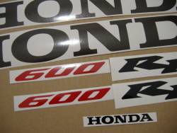 Honda 600RR 2003 yellow full decals kit