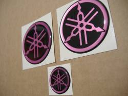 Pink bold gel tank emblems for Yamaha R1, R6, R125 