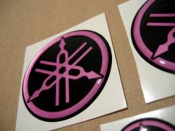 Yamaha silicone 50mm tank stickers set in hot pink