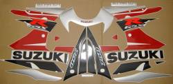 Suzuki 750 2002 red stickers kit