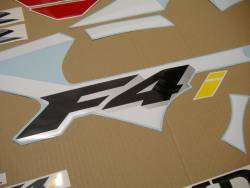 Honda cbr 600 f4i 2001 red white stickers set