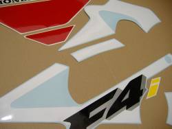 Honda CBR 600 F4i 2001 white adhesives set