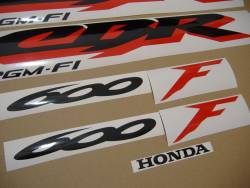 Honda 600 F4 1999 silver stickers set