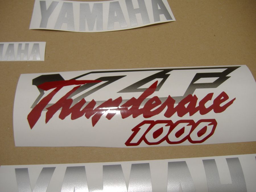  Yamaha  YZF 1000R Thunderace  decals set burgundy silver 