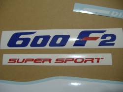 Honda 600 F2 1991 white decals