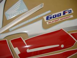 Honda CBR 600 F2 1991 white labels graphics