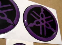 yamaha gel silicone 3d gas tank 50mm 25mm emblems decals purple r1