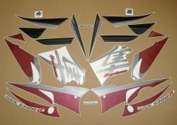 Suzuki Hayabusa 2006 burgundy adhesives set