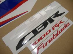 Honda 1000RR 2012 white complete sticker kit