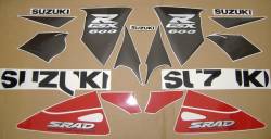 Suzuki GSX-R 600 1998 red decals kit 