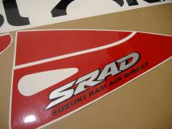 Suzuki GSXR 600 1998 red labels graphics