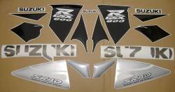 Suzuki GSXR 600 SRAD silver full decals kit