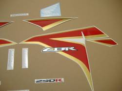 Honda 250r 2012 white restoration decals