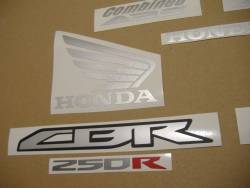 Honda 250R 2012 black logo graphics